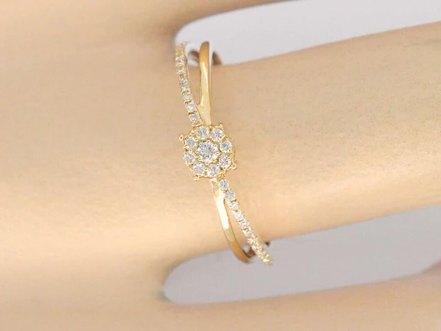 Gouden ring met diamanten - afbeelding 4 van  11