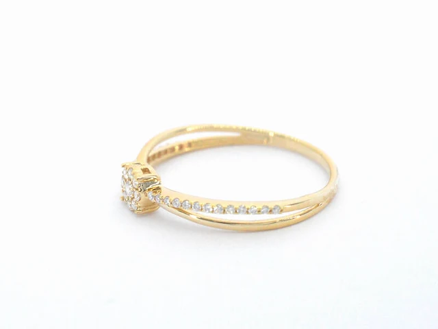 Gouden ring met diamanten - afbeelding 7 van  11