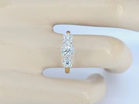 Gouden ring met drie chatons van diamanten 0.75 carat - afbeelding 4 van  11