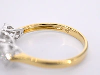 Gouden ring met drie chatons van diamanten 0.75 carat - afbeelding 11 van  11