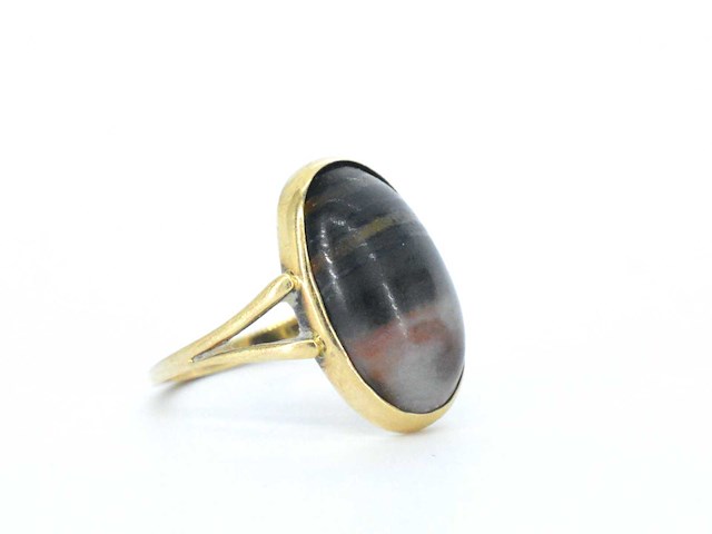 Gouden ring met edelsteen - afbeelding 2 van  4