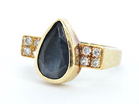 Gouden ring met edelsteen - afbeelding 2 van  6