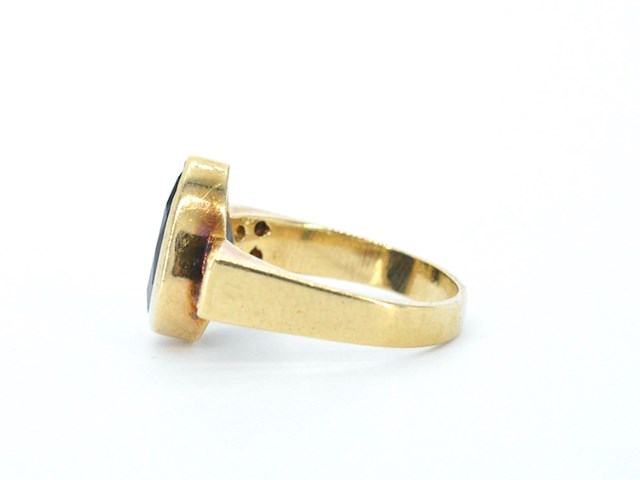 Gouden ring met edelsteen - afbeelding 4 van  6