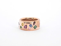 Gouden ring met edelstenen - afbeelding 4 van  6
