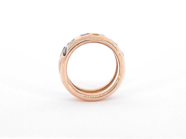 Gouden ring met edelstenen - afbeelding 6 van  6