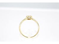 Gouden ring met een briljant geslepen diamant in hartvorm - afbeelding 4 van  7