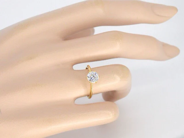 Gouden ring met een briljant geslepen diamant van 1.00 carat - afbeelding 5 van  12