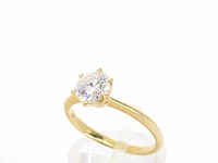 Gouden ring met een briljant geslepen diamant van 1.00 carat - afbeelding 6 van  12