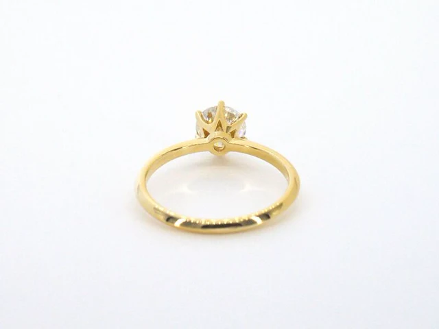 Gouden ring met een briljant geslepen diamant van 1.00 carat - afbeelding 10 van  12