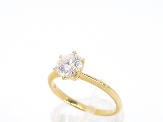Gouden ring met een briljant geslepen diamant van 1.50 carat - afbeelding 4 van  10
