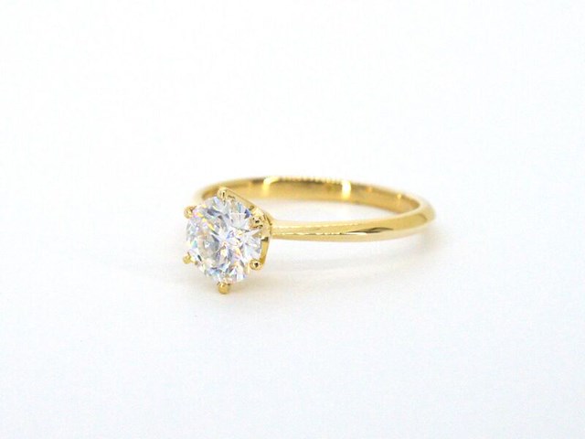 Gouden ring met een briljant geslepen diamant van 1.50 carat - afbeelding 9 van  10