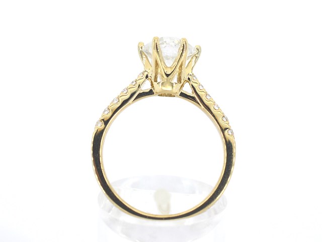 Gouden ring met een briljant geslepen diamant van 2.80 carat - afbeelding 4 van  7