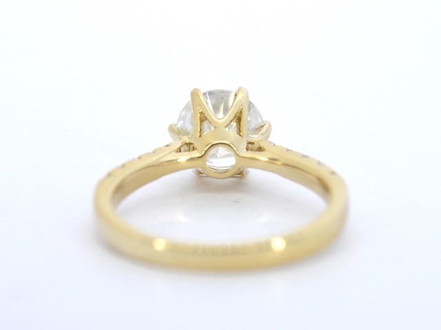 Gouden ring met een briljant geslepen diamant van 2.80 carat - afbeelding 5 van  7