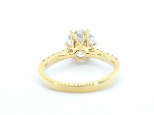 Gouden ring met een briljant geslepen diamant van 3.00 carat, goud - afbeelding 2 van  9