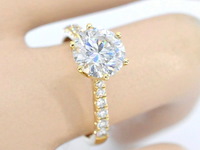 Gouden ring met een briljant geslepen diamant van 3.00 carat, goud - afbeelding 3 van  9