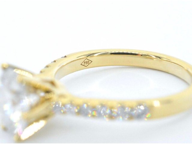 Gouden ring met een briljant geslepen diamant van 3.00 carat, goud - afbeelding 5 van  9