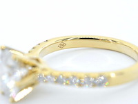 Gouden ring met een briljant geslepen diamant van 3.00 carat, goud - afbeelding 5 van  9