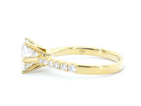 Gouden ring met een briljant geslepen diamant van 3.00 carat, goud - afbeelding 6 van  9