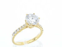 Gouden ring met een briljant geslepen diamant van 3.00 carat - afbeelding 6 van  10