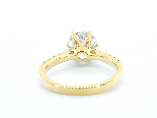 Gouden ring met een briljant geslepen diamant van 3.00 carat - afbeelding 9 van  10