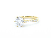 Gouden ring met een briljant geslepen diamant van 3.00 carat - afbeelding 10 van  10