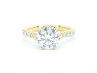 Gouden ring met een briljant geslepen natuurlijke diamant van 3.00 carat - afbeelding 8 van  11