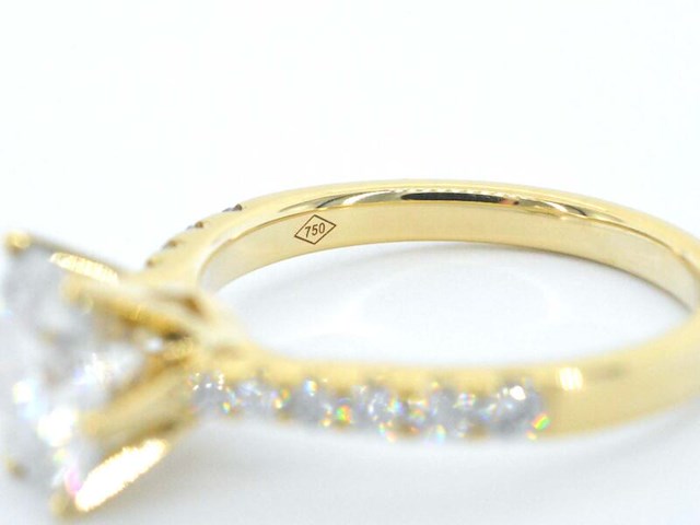 Gouden ring met een briljant geslepen natuurlijke diamant van 3.00 carat - afbeelding 11 van  11
