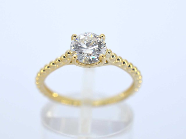 Gouden ring met een diamant van 1.00 carat - afbeelding 1 van  10