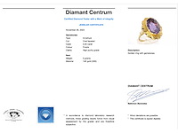 Gouden ring met een natuurlijke amethist - afbeelding 3 van  8