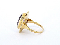 Gouden ring met een natuurlijke amethist - afbeelding 5 van  9