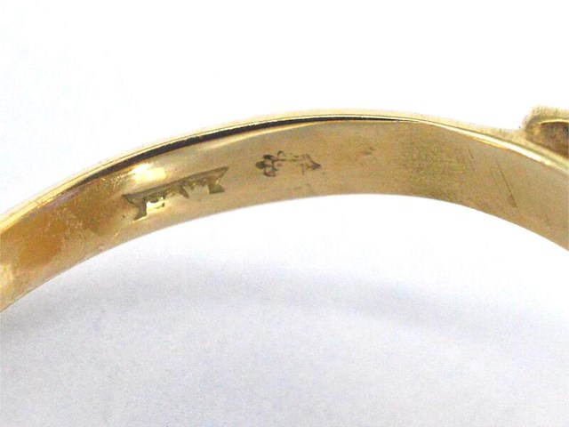 Gouden ring met een natuurlijke amethist - afbeelding 7 van  9