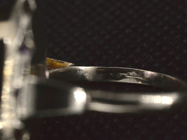 Gouden ring met een natuurlijke amethist - afbeelding 6 van  6