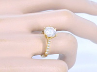 Gouden ring met een natuurlijke diamant - afbeelding 4 van  11