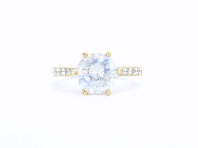 Gouden ring met een natuurlijke diamant - afbeelding 8 van  11
