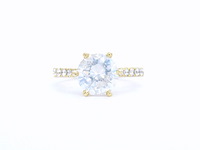 Gouden ring met een natuurlijke diamant - afbeelding 8 van  11