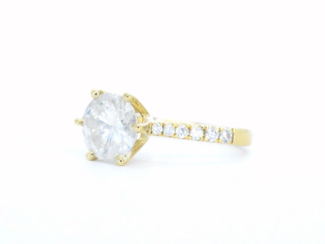 Gouden ring met een natuurlijke diamant - afbeelding 10 van  11