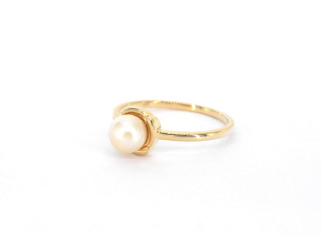 Gouden ring met een parel - afbeelding 9 van  10