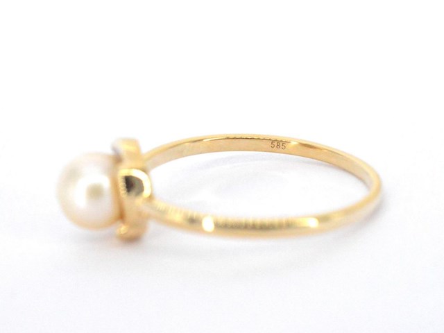 Gouden ring met een parel - afbeelding 10 van  10
