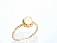 Gouden ring met een parel - afbeelding 6 van  11