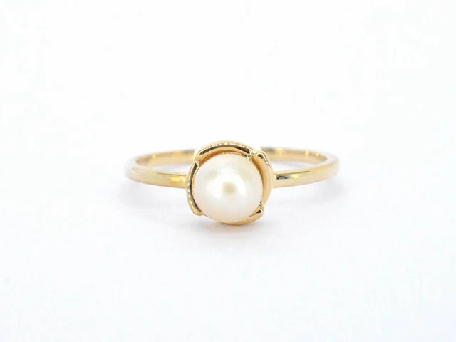 Gouden ring met een parel - afbeelding 8 van  11