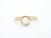 Gouden ring met een parel - afbeelding 8 van  11