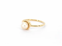 Gouden ring met een parel - afbeelding 10 van  11