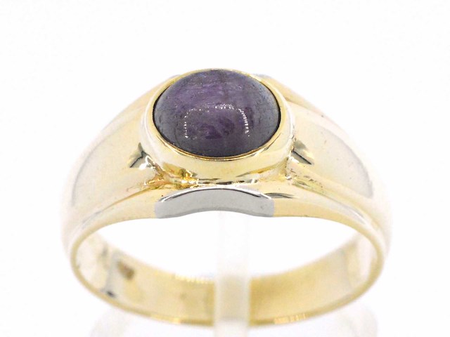 Gouden ring met een ster robijn - afbeelding 1 van  10