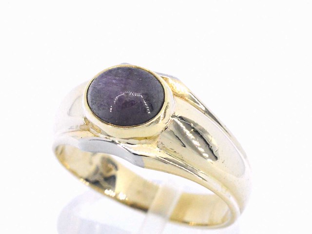 Gouden ring met een ster robijn - afbeelding 5 van  10