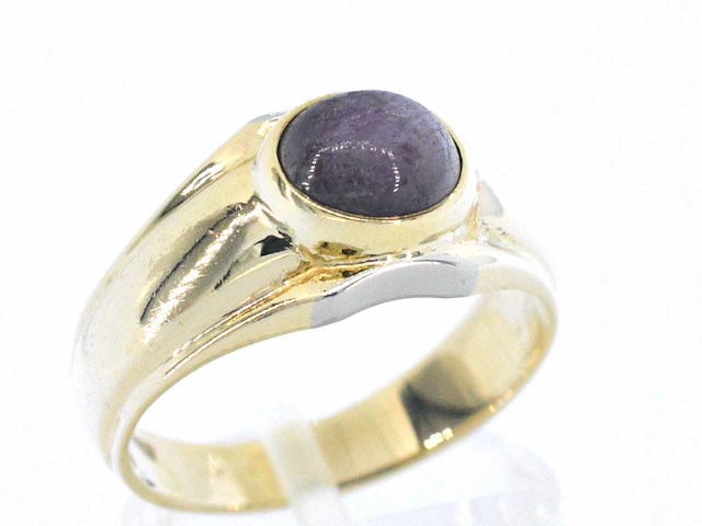 Gouden ring met een ster robijn - afbeelding 6 van  10