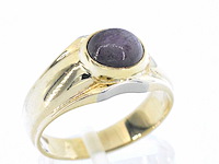 Gouden ring met een ster robijn - afbeelding 6 van  10