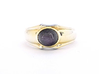 Gouden ring met een ster robijn - afbeelding 8 van  10