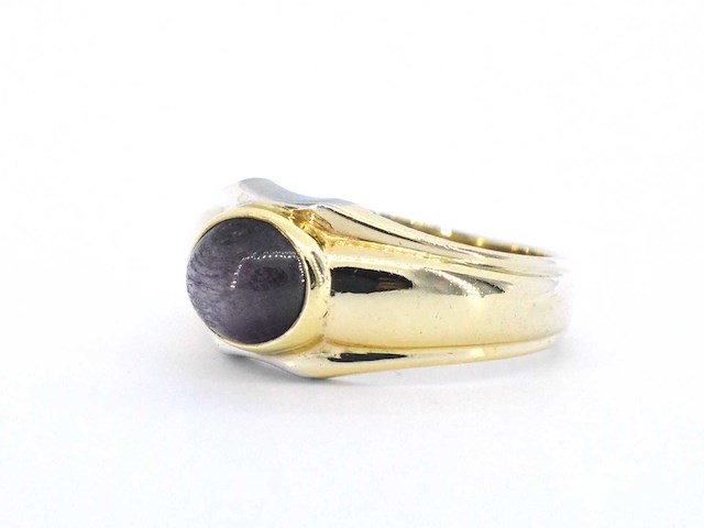 Gouden ring met een ster robijn - afbeelding 10 van  10