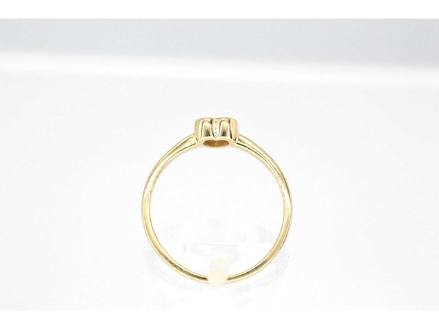 Gouden ring met hartvorm briljant geslepen diamant - afbeelding 5 van  6