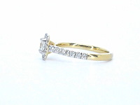 Gouden ring met natuurlijke baguette en briljant geslepen diamanten - afbeelding 8 van  8